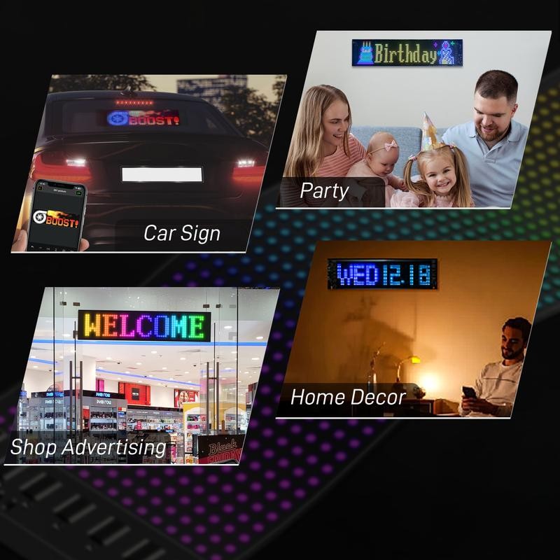 MIOOTLY LED RGB Matrix Pixel Screen, 1 Count Scrolling Bright