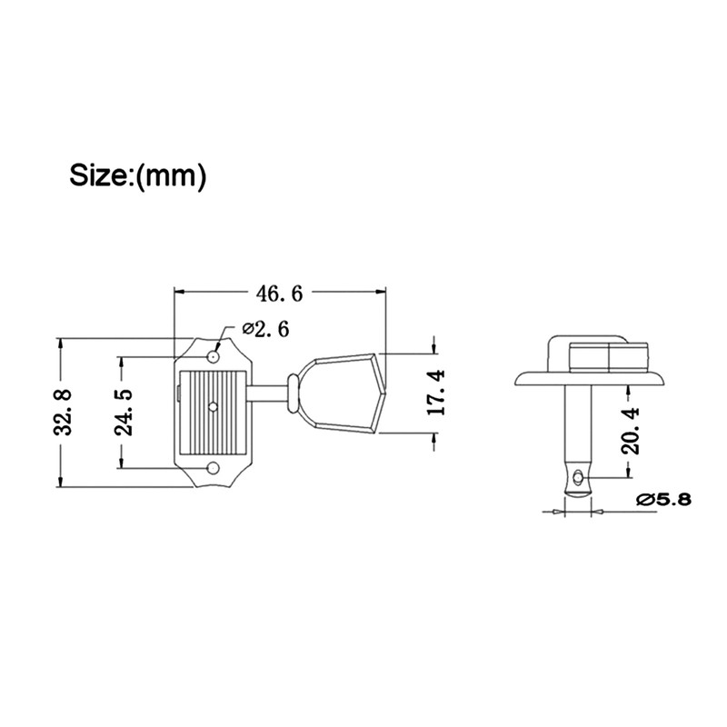 MAXCHEER 3R3L Vintage Guitar Deluxe String Tuning Pegs Machine Heads