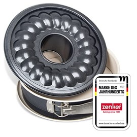 Zenker Springform Crème Noir with 2 Bases Ø26 cm in Grey-Beige, Stainless Steel 16 x 16 x 7 cm