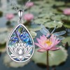 Grmdit Dragonfly Necklace Sterling Silver Lotus Pendant Jewelry Gifts for