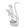 Stainless Steel Swan shaped Fork Spoon Holder with 3 Spoons