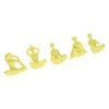 5 Pcs Yoga Statue Simple Style Yellow Attractive Decorative Durable