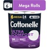 Cottonelle Ultra ComfortCare Toilet Paper, 6 Mega Rolls (24 Regular