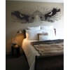 Eagle Eyes Wall Decal. Stare Down Home Decor. (Black) 26in