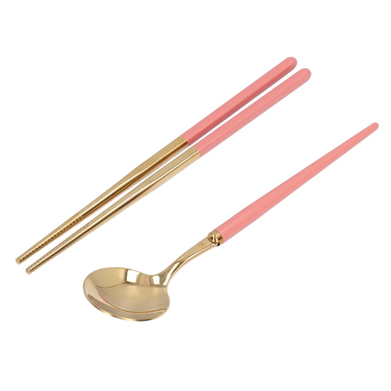 Stainless Steel Flatware Set Reusable Utensils Set Student Cutlery Storage