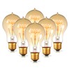 Jslinter 6-Pack Edison Light Bulb 60 Watt, Dimmable A19 Antique