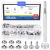 Glarks 62Pcs Canvas Snap Button Kit Stainless Steel Marine Grade