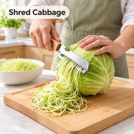 2026 New Paring Knife Ergonomic Wood Handle Knife Stainless Steel Vegetable Peeler with Wooden Handle 2-in-1 Fruit Potato Peeler