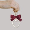 Red Bow Pearl Chain Keychain for Girls Women Purse Charms
