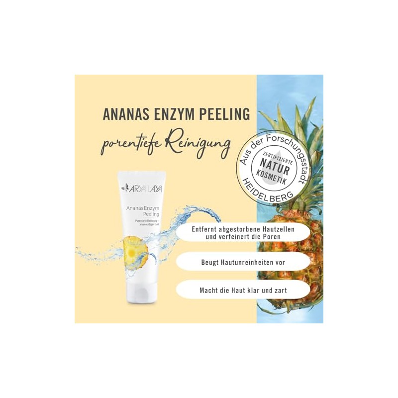 ARYA LAYA Pineapple Enzyme Scrub, 75 ml | Gentle, deep