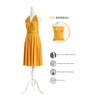 72styles Knee Length Short Infinity Dresses Bridesmaids Dresses Mustard Yellow