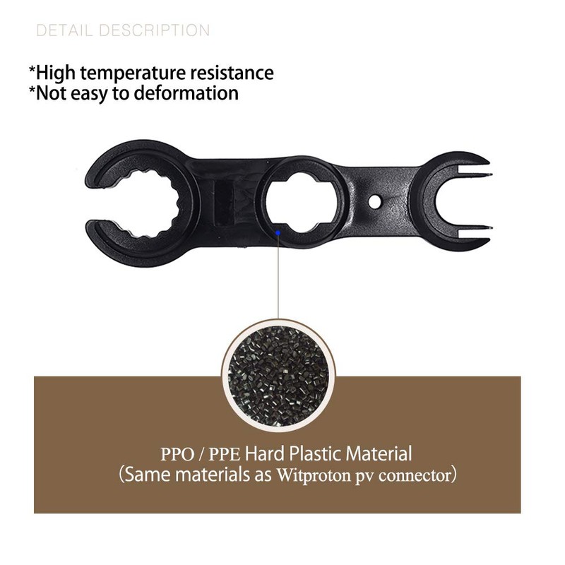 Slocable Solar Panel Connector Assembly Tool, Solar Wrenches/Spanner, Solar Disconnect