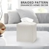 PU Leather Tissue Box Cover – Square Tissue Holder with