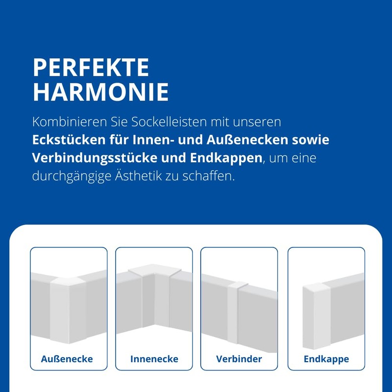REESE Strip End for Skirting Boards, End Cap Left 18