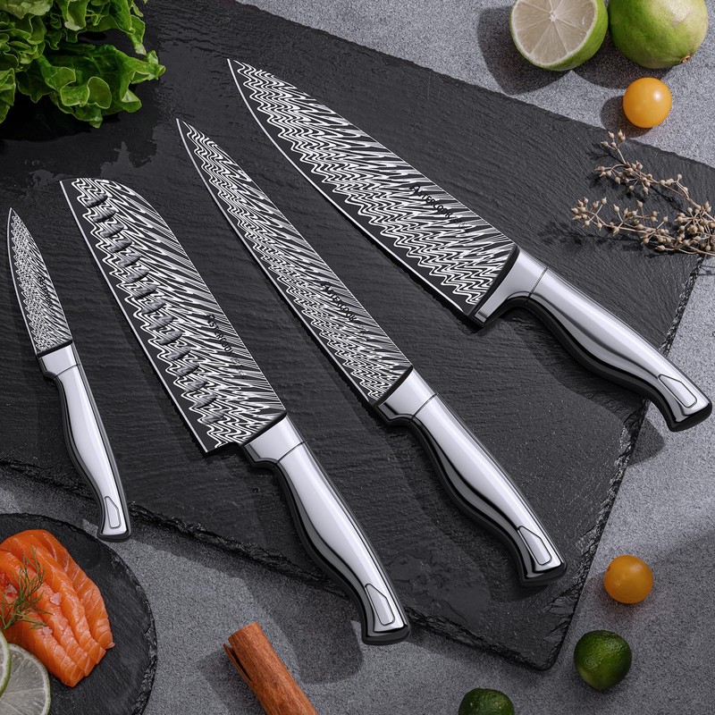 Knife Set, Astercook 21 Pieces Kitchen Knife Set with Built-in