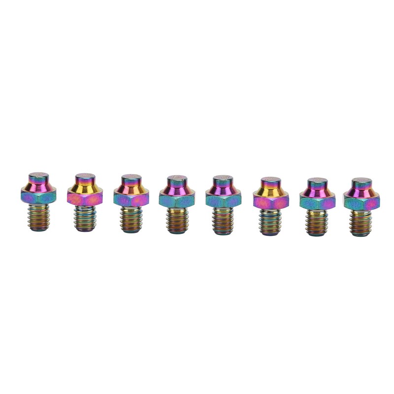 RISK 8Pcs Mountain Bike Pedal Bolts Titanium Alloy Anti Slip