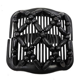 Visxcnu 2stücke Haarkamm zum Stecken,elastisch perlen Haarspangen Damen, Modisch Dehnbar Haarklammer Dick oder Fein Haar, Haltbar Doppelt Haarkamm Perlen für Damen Mädchen Haarschmuck DIY Frisur