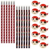 Useful Party Bag Set for Pirate Party Children's Birthday, 12 Pencils and 12 Erasers in Pirate Pattern, Small Gifts for Children for Birthday, Christmas or Fancy Dress