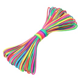 CHANGJIQ Paracord, Approximately 31m, Colored Tent Rope, Cord, Tent Rope, Guy Rope, Parachute Cord, Rainbow, Seven Colors, Multicolored, Load Capacity, Multifunctional, Craft Supplies, DIY, Tools