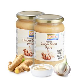 Ashoka Ginger Garlic Paste | Fresh Cooking Paste | Vegan | Gluten-Free | Kosher Certified | Non-GMO | No Colors | Made from Premium Indian Spices | 700 Grams (Pack of 2)