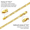 Gold Chain for Men Women 3MM Figaro Chain 18K Gold