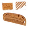 Mikinona Hair Detangling Comb Stylish Sandalwood Double-sided Comb for Hair