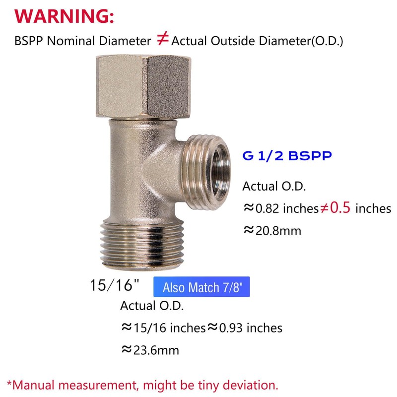 Bidet T Adapter - T Valve Adapter for Bidet, Made