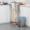Saedy 4 Gallon Small Kitchen Trash Bags, 15 L Blue