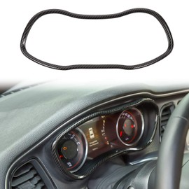 Voodonala for Challenger Center Console Dashboard Instrument Dash Board Covers Trim for 2015-2025+ Dodge Challenger Interior Accessories, ABS Carbon Fiber 1pc