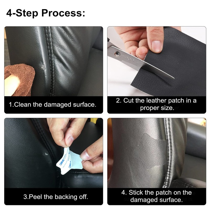 ILOFRI Leather Repair Patch Tape 3x60 inch, Strong Adhesion Backing