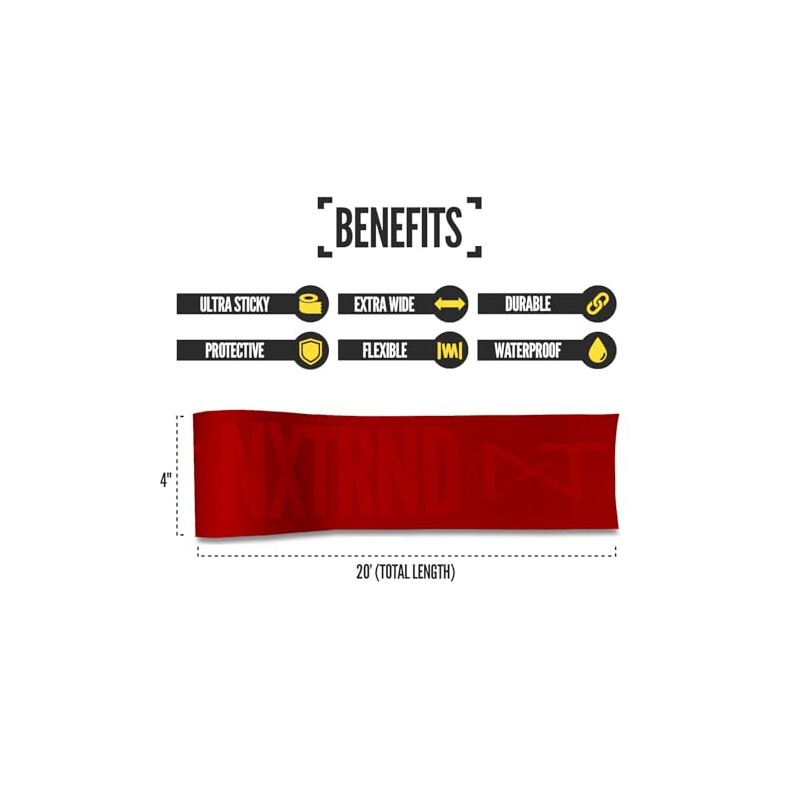 Nxtrnd TRF Turf Tape Football, Extra Wide Kinesiology Tape, Protects
