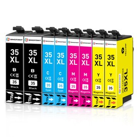 SINOPRINT 35XL Printer Cartridges Compatible with Epson 35 XL Multipack for Workforce Pro WF-4720 WF-4725 WF-4730 WF-4740 WF-4720DWF WF-4725DWF WF-4730DTWF WF-4740DTWF (2 Black 2 Cyan 2 Magenta 2