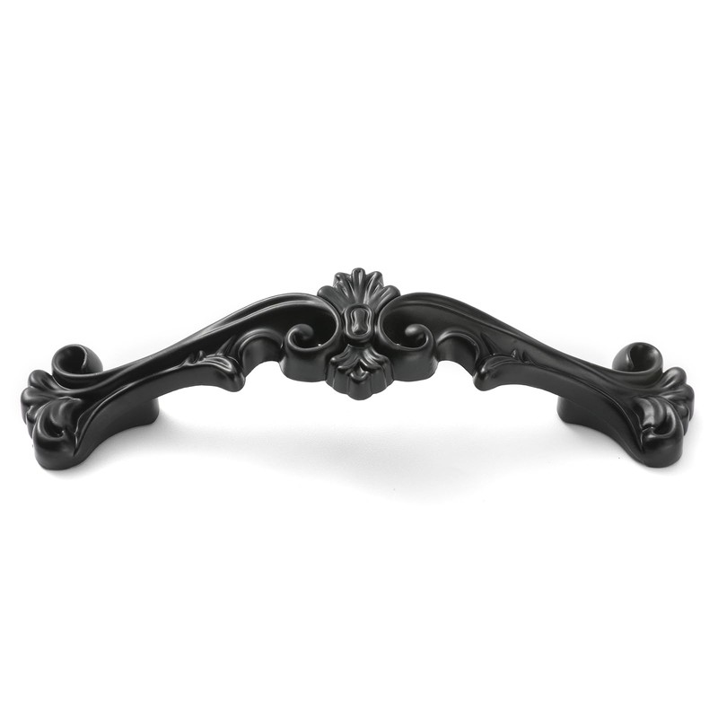 JETLAND Traditional Actique Cabinet Hardware - 6 Pack, Flat Black,