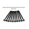 Generic Pack of 10 Electrical Screws 50mm X 3.5mm Black