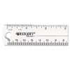 Westcott Shatter-Resistant Plastic Ruler, 6 Inch Length, Transparent (45016)