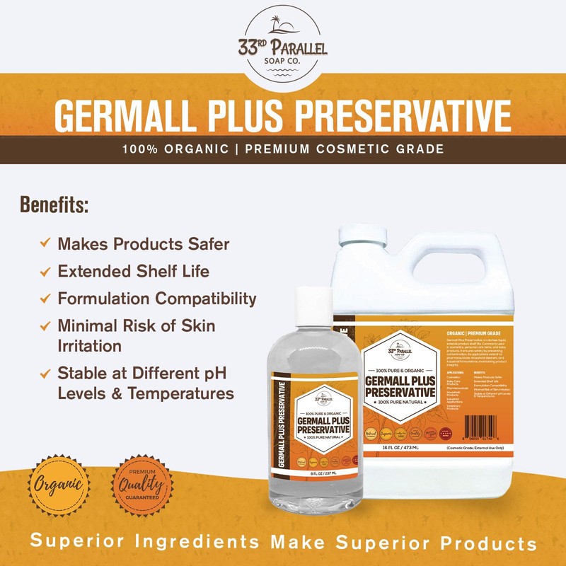 GERMALL Plus Preservative Liquid (2 oz) Paraben-Free; Formaldehyde-Free; Water &