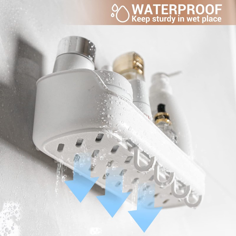 Luxear Shower Caddy, Suction Cup Shower Shelf, No Drilling Powerful