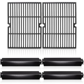 Hiorucet Grill Grates & Heat Plates for Charbroil Commercial Series 4-Burner Gas Grill Replacement Parts, Char Broil 463244011, 463247009, 463268007, 463247412, 463268008, 463268606, 463268706.