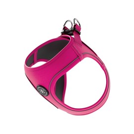 BullyBillows Step-In Small Dog Harness | Pink, Highly Reflective, Handle, Medium Size