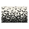 Halloween Black Bat Bath Mat 32x20 Inch Distressed Bat Silhouette