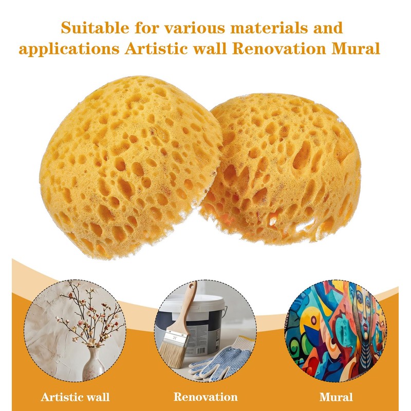 2 Pcs Sponge for Painting, Knockdown Texture Sponge Large Size,