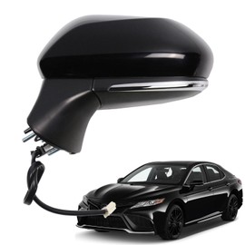 Marretoo for Toyota Camry Side view Mirror Assembly Driver Side 2018 2019 2020 2021 2022 2023 2024 | Power | Heated | Turn Signal |Replaces TO1320367(LH) (POWER+LAMP+HEAT, Driver Side(LH))