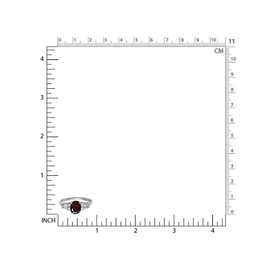 Silvershake 2.05ct. Natural Garnet and White Topaz 925 Sterling Silver Engagement Ring Size 10