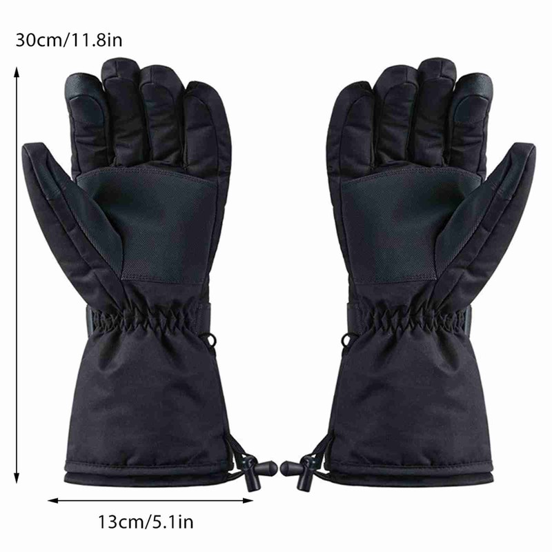 Electric Heated Gloves Waterproof Winter Gloves with 3 Heating Levels