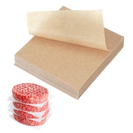 sourcing map 229 Pcs Unbleached Parchment Paper Baking Sheets Squares, 2.8 Inch Hamburger Patty Paper, for Baking Grilling or Meat Storage, Wood Color