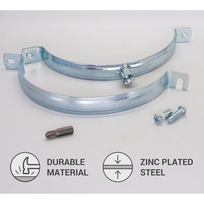 SKIR'CO (2 pcs) Pipe Brackets for 150 mm Pipes, Pipe