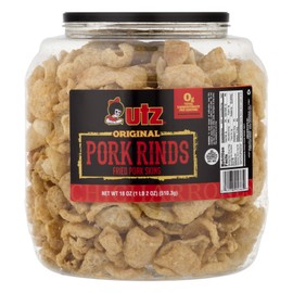 Utz Pork Rinds, 18 oz Barrel
