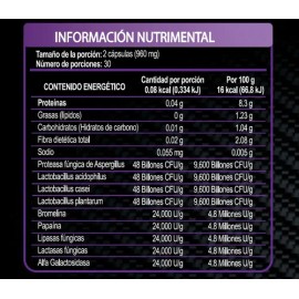 Lyfe Probióticos 192 Billones + Enzimas Digestivas 60 Caps Sabor Pro Biotics