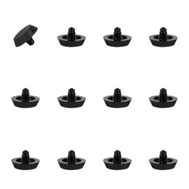 55 Sport Horizon Super Flat Nylon Football Studs For Hard Ground - 12 Pack - Extra Short (4mm) - Black