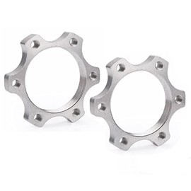 WIROJ 2 piezas de disco de aleación de aluminio para bicicleta de rueda libre con rosca de rueda libre de 44 mm, 48 mm, adaptador de brida (44 mm)